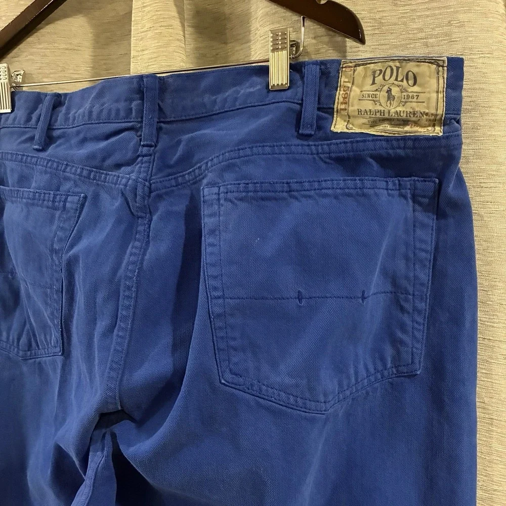Polo Ralph Lauren‎ 867 Classic Jeans Mens 42/30 Blue Multi Triple Pony Baxter